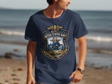 United States Navy Crest T-Shirt | Patriotic USN Sailor Military Pride Apparel | Honor Courage Commitment Veteran Gift Tee thumbnail 4