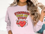 Stronger Than My Stent T-Shirt: Heart Attack Recovery Cardiac Health Awareness Graphic Tee thumbnail 13