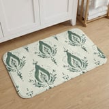 Sage Green Damask Shower Curtain, Bath Mat Set, Boho Floral Bathroom Decor, Vintage Botanical Cottagecore Housewarming Gift for New Home thumbnail 11