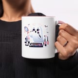 Halloween Mug, Cute Ghost Makeup, Spooky Season Coffee Cup, Glam Ghost Mug, Funny Halloween Gift, Halloween Decor, Kawaii Ghost Mug thumbnail 5