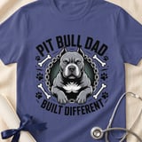 Pit Bull Dad Built Different Tee | Pit Bull Dad Shirt | Pittie Dad Gift | Dog Dad Apparel thumbnail 11