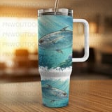 Game Fish 40oz Tumbler Sublimation Wrap, Marine Life Ocean Fishing Digital Design, Seamless Fish Tumbler Wrap Download thumbnail 4