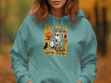 Mentally I'm Here Ghost Sweatshirt, Cozy Fall Hoodie, Introvert Humor Shirt, Spooky Season T-shirt, Coffee Lover Gift thumbnail 10