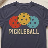 Pickleball Sport-Tek Performance Tee, Retro Distressed Pickleball Graphic, Breathable Open-Play Court Apparel thumbnail 9