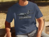 US Air Force C-17 Globemaster III T-Shirt, Military Aircraft Tee, Patriotic Veteran Gift, Aviation Lover Shirt, Airman Present thumbnail 5