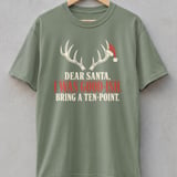 Dear Santa Bring A Ten-Point Tee thumbnail 1