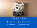 Gothic Toile Woven Blanket, Vintage Halloween Throw Pillow Spooky Skeleton Skull Decor, Dark Academia Cottagecore Tapestry Blanket thumbnail 14