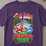 Oh Ship Christmas Cruise T-Shirt thumbnail 2