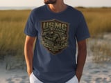 USMC Marine Corps Tribute T-Shirt, Military Veteran Appreciation Tee, Soldier Gift, Patriotic Graphic Shirt thumbnail 4