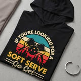 Pickleball Sport-Tek Performance Hood, If You're Looking For A Soft Serve Go Get Ice Cream, Lightweight Hoodie thumbnail 7
