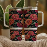 Colorful Floral Tumbler, Digital Download, Watercolor Flower Background, Scrapbook Paper, Floral Junk Journal Pages, Printable tumbler png thumbnail 9