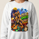Halloween Ghosts Detective Chase Dog Sweatshirt thumbnail 9