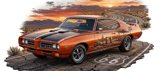 40oz Tumbler Wrap Pontiac GTO Sublimation Design, Classic Muscle Car Digital Download, Route 66 Desert Road Trip Tumbler PNG Gift thumbnail 13