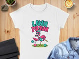 Lawn Prawn Bocce Ball T-Shirt | Funny Flamingo Summer Vacation Tee | Humorous Lawn Game Beach Party Shirt Gift thumbnail 5