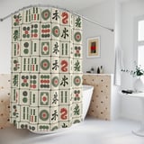 Mahjong Game Tiles Shower Curtain thumbnail 2