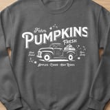 Vintage Pumpkin Truck T-Shirt, Fall Farm Fresh Shirt, Retro Pumpkin Patch Graphic Tee, Autumn Hayride Tshirt, Cozy Thanksgiving Gift thumbnail 11