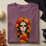 Floral Sugar Skull Catrina Tee or Sweatshirt thumbnail 8