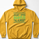 Pickleball Gildan Fleece Hoodie, Just One More Game, Retro Green Checkered Court Pullover Sweatshirt thumbnail 10