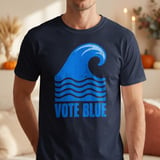 Vote Blue Wave Tee & Sweatshirts thumbnail 3