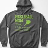 Pickleball Gildan Fleece Hoodie, Pickleball Mom (Noun) 1. Like a Normal Mom but Cooler, Court Pullover thumbnail 4