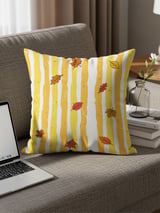 Fall Leaf Yellow Stripe Throw Pillow Case & Table Runner, Autumn Home Decor, Seasonal Accent Pillows thumbnail 8