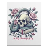 In My Bookish Era Poster, Skull Snake Rose Floral Print, Book Lover Gift, Gothic Home Decor, Dark Academia Wall Art, Fantasy Art Print thumbnail 1