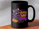 Busy Being Unbothered Black Cat Mug thumbnail 14