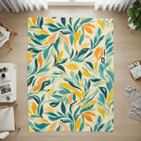 Floral Throw Blanket and Pillow:  Modern Design, Cozy Home Decor  thumbnail 11