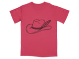 Rustic Cowboy Hat Line Art T-Shirt thumbnail 3