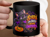 Busy Being Unbothered Black Cat Mug thumbnail 17
