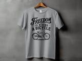 Freedom Is Riding a Bicycle | Beach Cruiser T-Shirt thumbnail 3