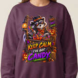 Keep Calm Randy the Raccoon Halloween Sweatshirt thumbnail 15