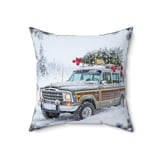 Wagoneer Christmas Pillows, Grand Wagoneer Pillow Cases, Holiday Waggy Decor, Classic Car Art, SUV Pillows, Winter Decor for Auto thumbnail 4
