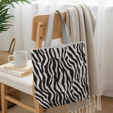Zebra Print Tote Bag Aesthetic & Phone Case, Black White Animal Pattern, Trendy Y2K Style Purse, Wild Fashion Accessory Gift for Her thumbnail 3