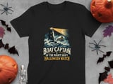 Boat Captain Of The Night Shift Halloween Watch Lighthouse Waves Nautical Graphic Crewneck Sweatshirt thumbnail 2