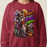 Randy the Raccoon Spooky Halloween Sweatshirt thumbnail 6