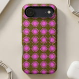 Retro Pink Starburst MagSafe® Phone Case thumbnail 4