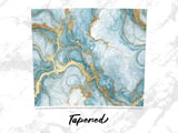 20 oz Tumbler Wrap, Blue Gold Marble Sublimation Design, Straight and Tapered, Digital Download, Tumbler Design thumbnail 4