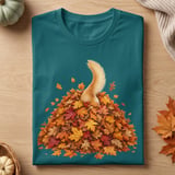 Dog in Autumn Leaf Pile Tee thumbnail 8