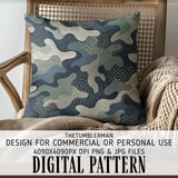 Abstract Camo Digital Pattern, Digital Paper Bundle, Seamless Camouflage, Texture Background, Printable Fabric, Vector Art, Digital Download thumbnail 5