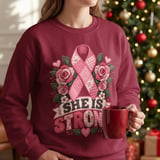 She Is Strong Pink Ribbon Tee thumbnail 9