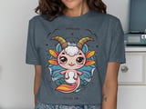 Cute Capricorn Axolotl Zodiac Graphic Tee thumbnail 11