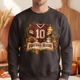 Football Season Sweatshirt, Vintage Football Hoodie, Dark Academia Bookish Gameday Shirt, Fall Tailgate Crewneck, Cozy Autumn Sports Gift thumbnail 7