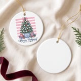 Merry Mahjong Christmas Ornament, Preppy Chinoiserie Tree Holiday Ornament, Mahjong Player Gift, Grandmillennial Game Night Keepsake Decor thumbnail 4