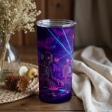 Personalized Halloween Tumbler, DJ Skeleton Tumbler, Spooky Season Tumbler, Custom Name Halloween Party Gift, Halloween Skeleton thumbnail 4