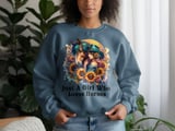 Horse Lover T-Shirt, Cowgirl Shirt, Floral Horse Tee, Horse Girl Gift, Sunflower Horse Lover, Horseback Riding Shirt, Western T-Shirt thumbnail 3