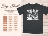 Will Play Flute For Snacks Graphic Tee thumbnail 7