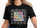 NICU Nurse Sayings T-Shirt: Colorful Neonatal ICU Nursing Student Typography Tee thumbnail 8