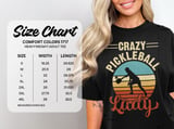 Pickleball Comfort Colors Shirt, Crazy Pickleball Lady, Vintage Graphic Tee thumbnail 14