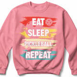 Pickleball Gildan Crewneck Sweatshirt, Eat Sleep Pickleball Repeat, Court Warm Up thumbnail 8